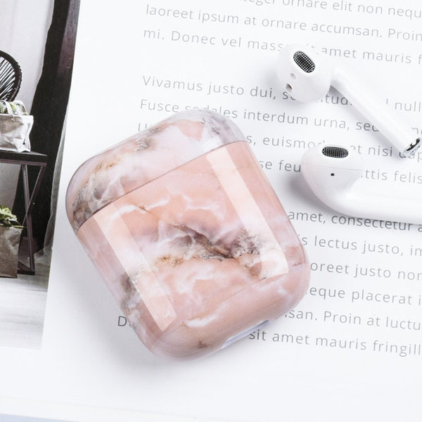 Marble Pattern Case For Apple AirPods 2 Earphone Hard PC Earphones Box Case For Apple AirPod 1 Fashion Couple Cover Coque Fundas