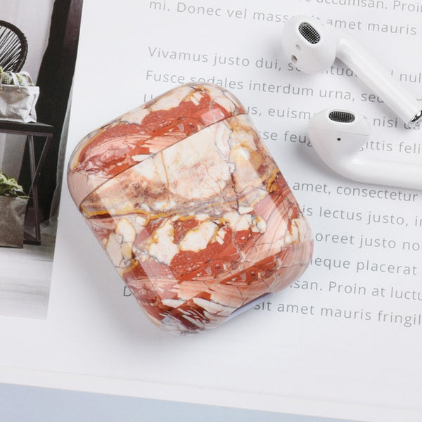 Marble Pattern Case For Apple AirPods 2 Earphone Hard PC Earphones Box Case For Apple AirPod 1 Fashion Couple Cover Coque Fundas
