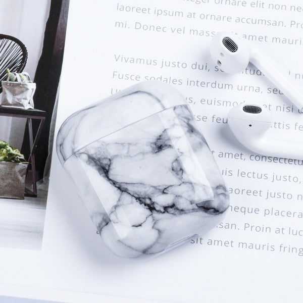 Marble Pattern Case For Apple AirPods 2 Earphone Hard PC Earphones Box Case For Apple AirPod 1 Fashion Couple Cover Coque Fundas