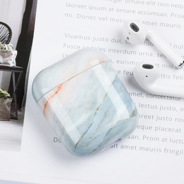 Marble Pattern Case For Apple AirPods 2 Earphone Hard PC Earphones Box Case For Apple AirPod 1 Fashion Couple Cover Coque Fundas