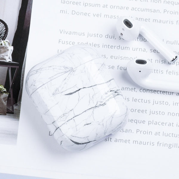 Marble Pattern Case For Apple AirPods 2 Earphone Hard PC Earphones Box Case For Apple AirPod 1 Fashion Couple Cover Coque Fundas